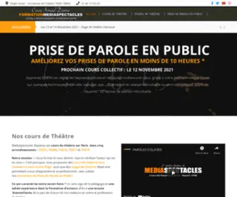 Cours-DE-Theatre-Paris.fr(Cours Mediaspectacles) Screenshot