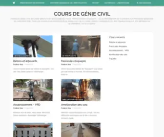 Cours-Genie-Civil.com(Cours de Génie Civil en ligne gratuits et accessibles à tous) Screenshot
