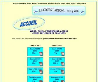 Coursbardon-Microsoftoffice.fr(Cours BARDON) Screenshot