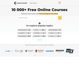 Coursecourier.com(10 000+ FREE Online Courses from World) Screenshot