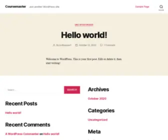 Coursemaster.xyz(Just another WordPress site) Screenshot