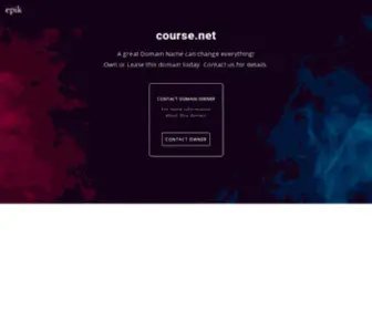 Course.net(Epik.com is a leading marketplace for domain names) Screenshot