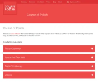 Courseofpolish.com(Course of Polish) Screenshot