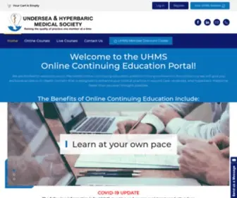 Courses-UHMS.org(Undersea & Hyperbaric Medical Society) Screenshot