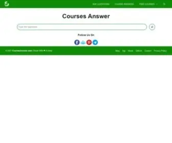 Coursesanswer.com(Courses Answer) Screenshot