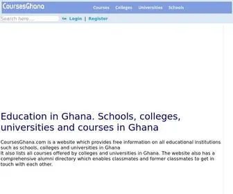 Coursesghana.com(Education in Ghana) Screenshot