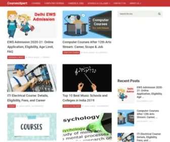 CoursesXpert.com(Top Courses Lists For Students) Screenshot