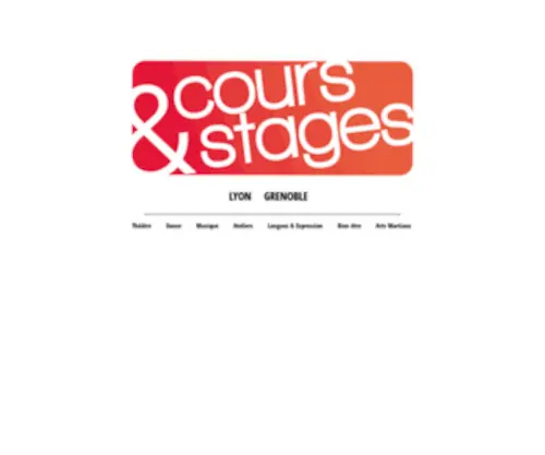 Coursetstages.fr(Cours et stages : ateliers et écoles de cuisine) Screenshot