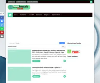 Coursfrancaisfacile.com(Cours français facile) Screenshot