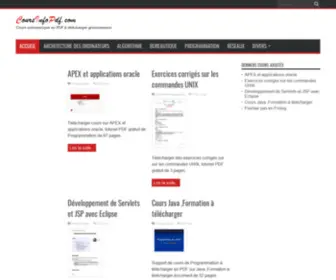 Coursinfopdf.com(Télécharger cours informatique en PDF) Screenshot