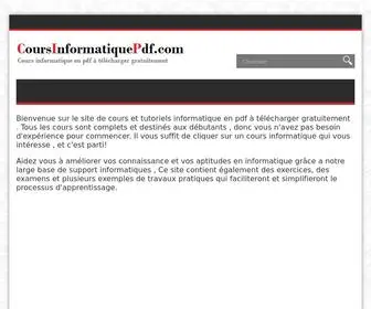 Coursinformatiquepdf.com(Supports) Screenshot