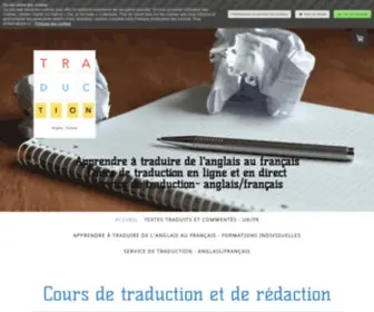 Courstraduireredigeranglais.fr(Des cours individuels de traduction de) Screenshot
