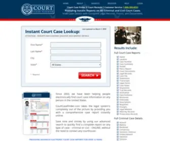 Courtcasefinder.com(Providing instant reports on all criminal and civil court cases) Screenshot