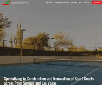 Courtmastersportsinc.com(Design, Construction and Renovation of Game Courts Palm Springs and Las Vegas) Screenshot