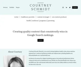 Courtneyschmidt.com(Writer and content strategist creating performance) Screenshot