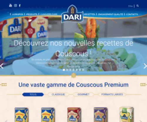 Couscousdari.com(Leader marocain en Couscous & P) Screenshot