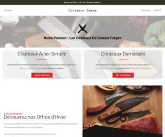 Couteaux-Damas.com(Couteaux De Cuisine Damassés Artisanaux) Screenshot