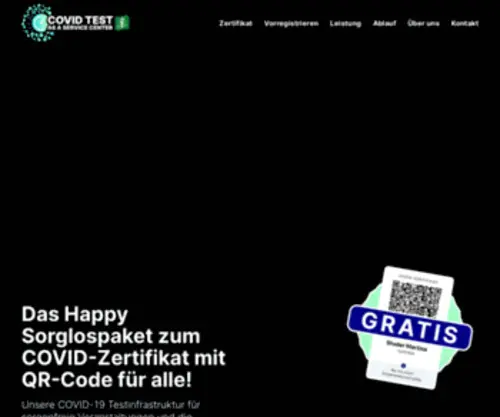Cov-Test-Service.ch(Covid Test as a Service) Screenshot