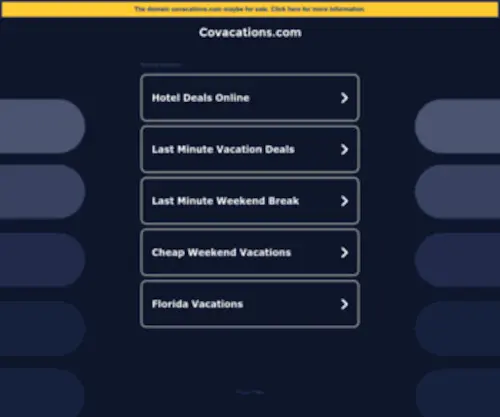 Covacations.com(Covacations) Screenshot