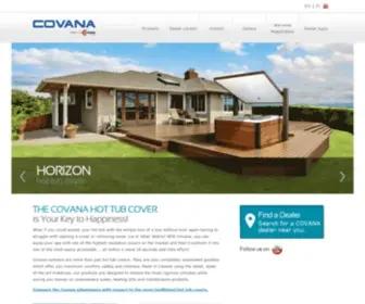 Covana.com(Automated hot tub covers) Screenshot