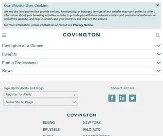 Cov.com(Covington & Burling LLP) Screenshot