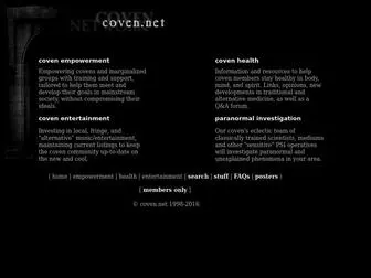 Coven.net(The Coven Network pursues alternative business and living in a Canadian context. Our coven) Screenshot