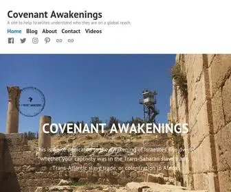 Covenantawakenings.com(A site to help Israelites understand who they are on a global reach) Screenshot