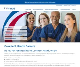 Covenantcareers.com(Covenant Health Careers) Screenshot