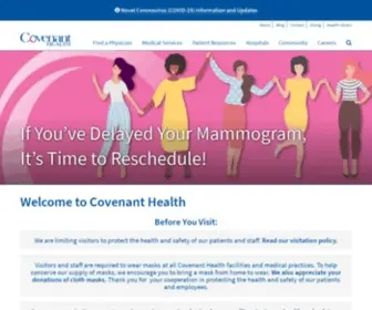 Covenanthealth.com(Covenant Health) Screenshot