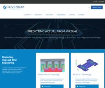 Coventor.com(Semiconductor Process Modeling & MEMS Design Automation) Screenshot