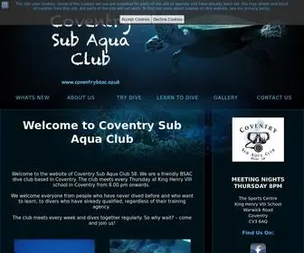 Coventrybsac.co.uk(Coventry Scuba Diving Club) Screenshot