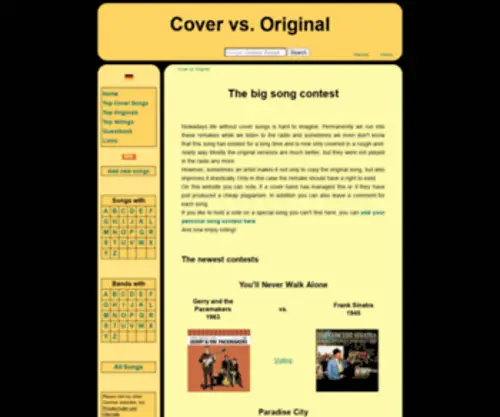 Cover-VS-Original.com(Cover vs. Origninal) Screenshot