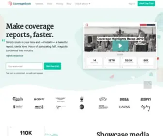 Coveragebook.com(PR reporting tool with automated metrics) Screenshot