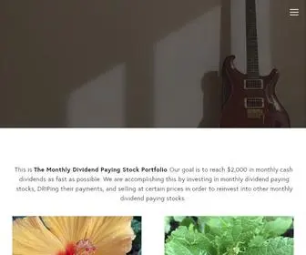 Covercalled.com(A Portfolio of Monthly Paying Dividend Stocks) Screenshot