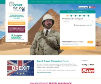 Coverforyou.com(Travel Insurance) Screenshot