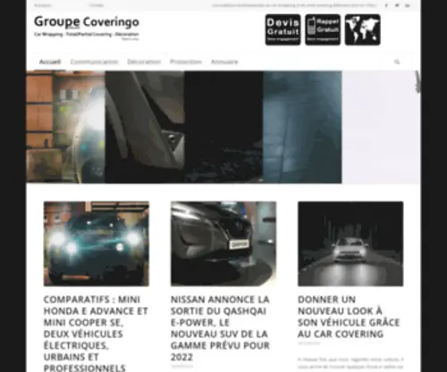 Coveringo.com(Expert en car wrapping et total covering bâtiment) Screenshot