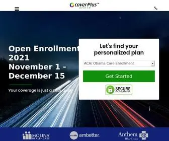 Coverplushealth.com(Affordable health Insurance) Screenshot