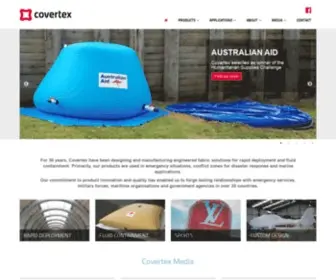 Covertex.co.nz(Rapidly Deployable Inflatable Structures) Screenshot