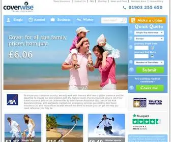 Coverwise.co.uk(Annual and holiday insurance from Coverwise) Screenshot