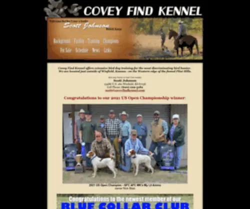 Coveyfindkennel.com(Covey Find Kennel) Screenshot