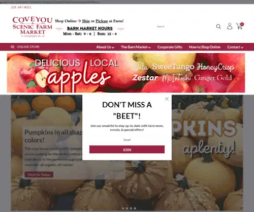 CoveyouscenicFarm.com(Coveyou Scenic Farm Market) Screenshot