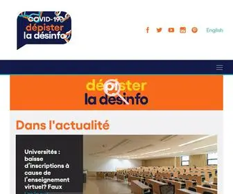 Covid-Desinfo.ca(Covid-19 : dépister la désinformation) Screenshot