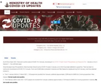 Covid19.gov.vu(Vanuatu Ministry of Health COVID) Screenshot