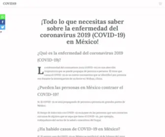 Covid19.mx(Todo sobre el coronavirus y el covid19 en México) Screenshot