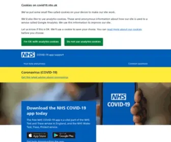 Covid19.nhs.uk(The NHS COVID) Screenshot