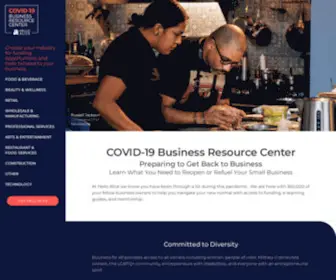 Covid19Businesscenter.com(Hello Alice) Screenshot