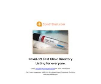 Covid19Test.com(19 Test Clinic Directory Listing) Screenshot