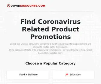 Coviddiscounts.com(Covid Discounts) Screenshot