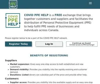 Covidppehelp.ca(COVID PPE HELP) Screenshot