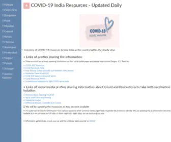Covidresourcesin.com(Helpful Resources) Screenshot